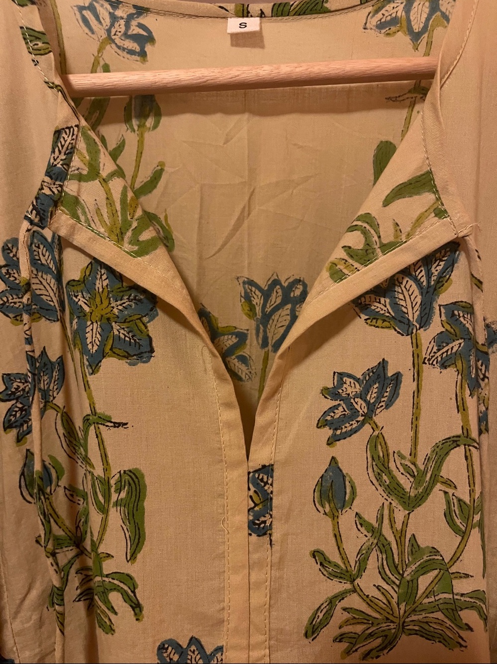 Floral Block Print Midi Dress made in India. ๐ฎ๐ณ - Picture 3 of 9
